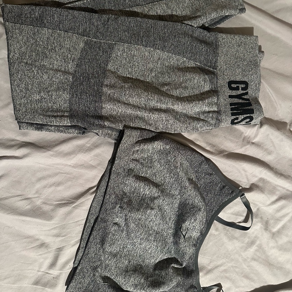 Gymshark Gray Sports Bra and Leggings Set